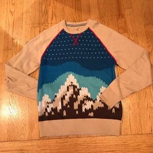 Cavi Mountain Rescue Winter Scene Sweater L